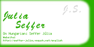 julia seffer business card