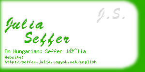 julia seffer business card
